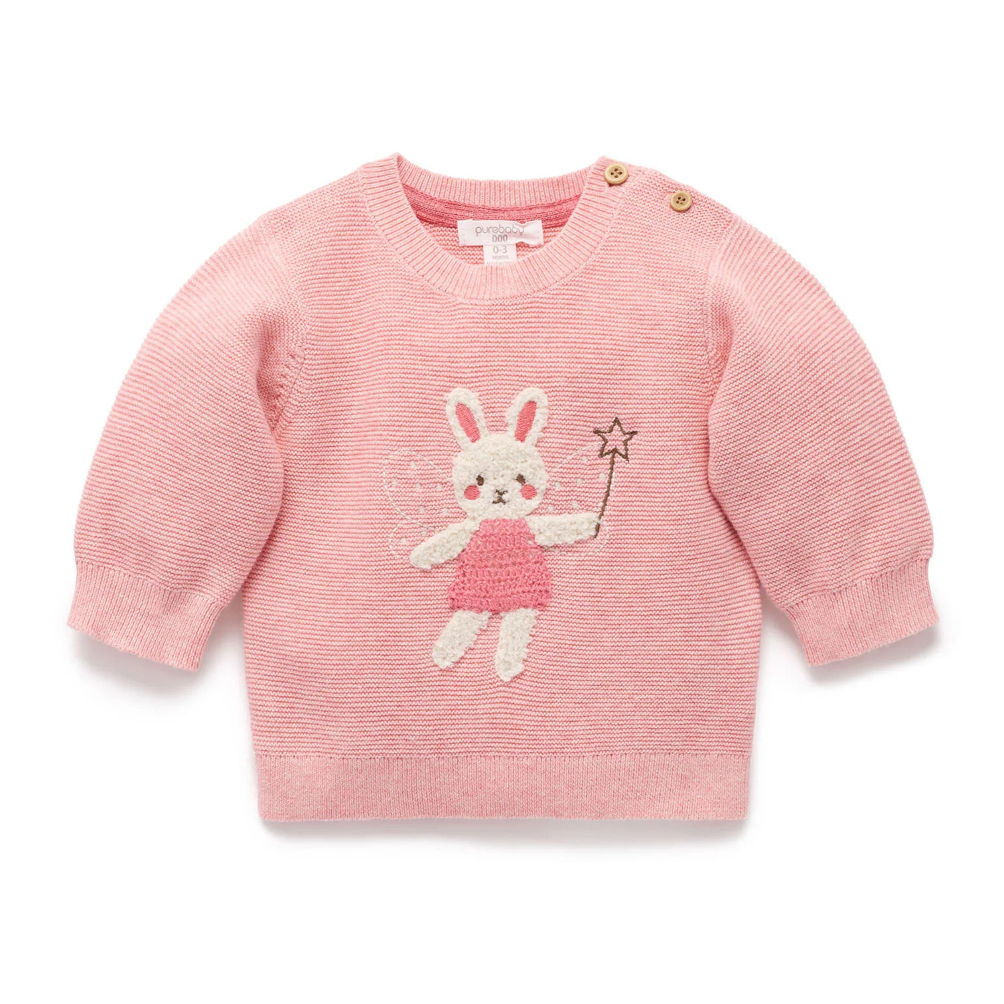 Purebaby Magical Forest Jumper - Blush Melange
