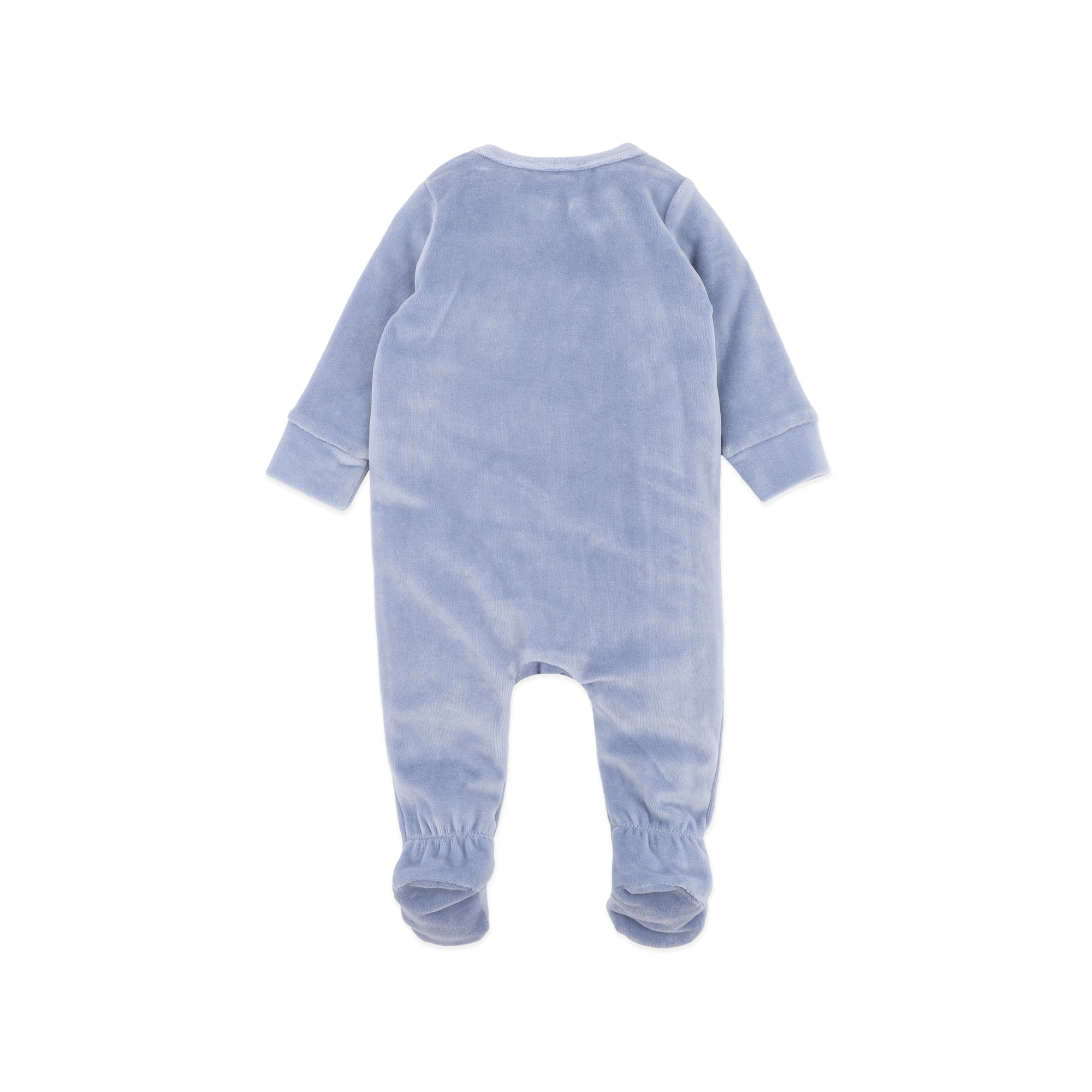 Bebe Alvin velour zip onesie - Dusky blue