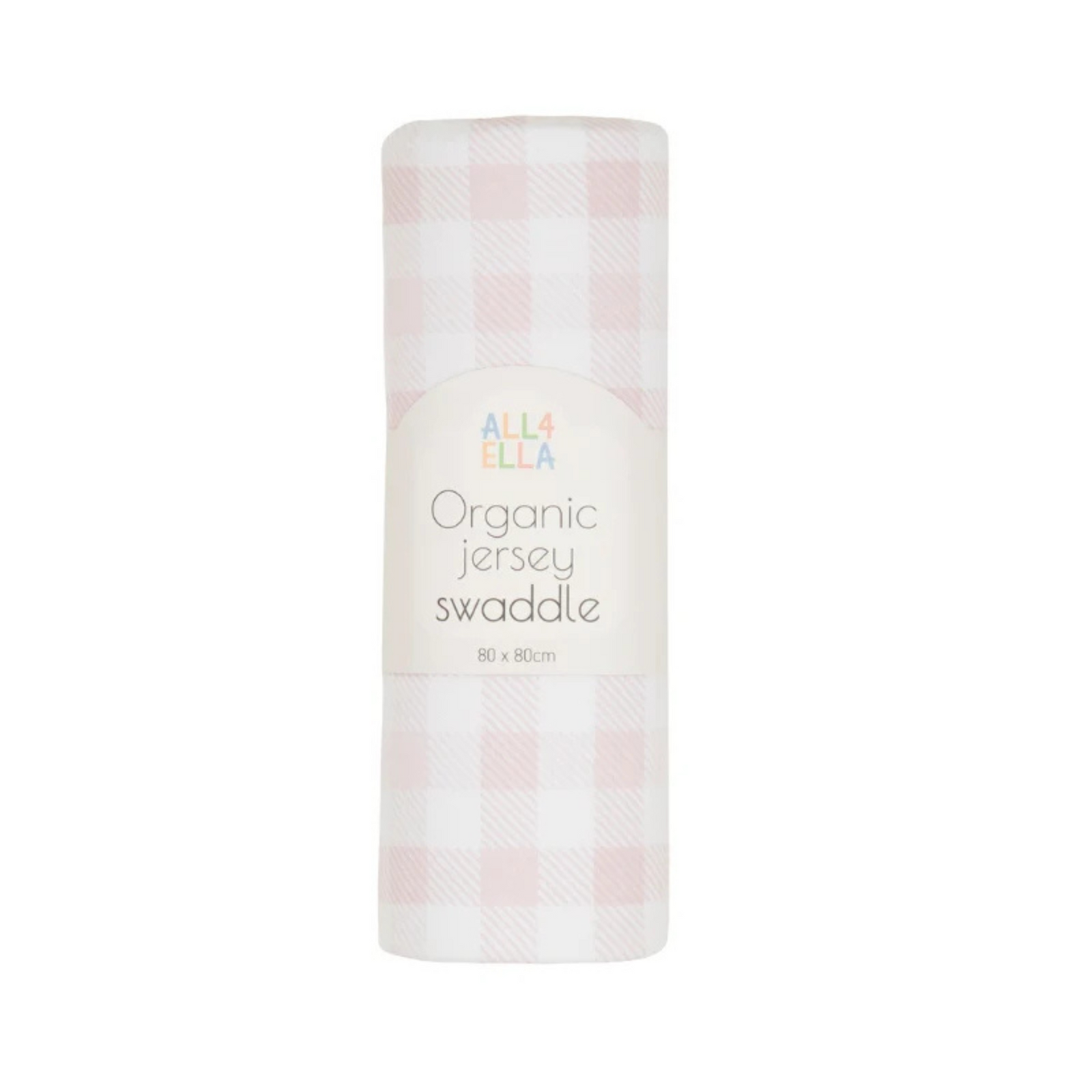 All 4 Ella Jersey Swaddle - Gingham Pink