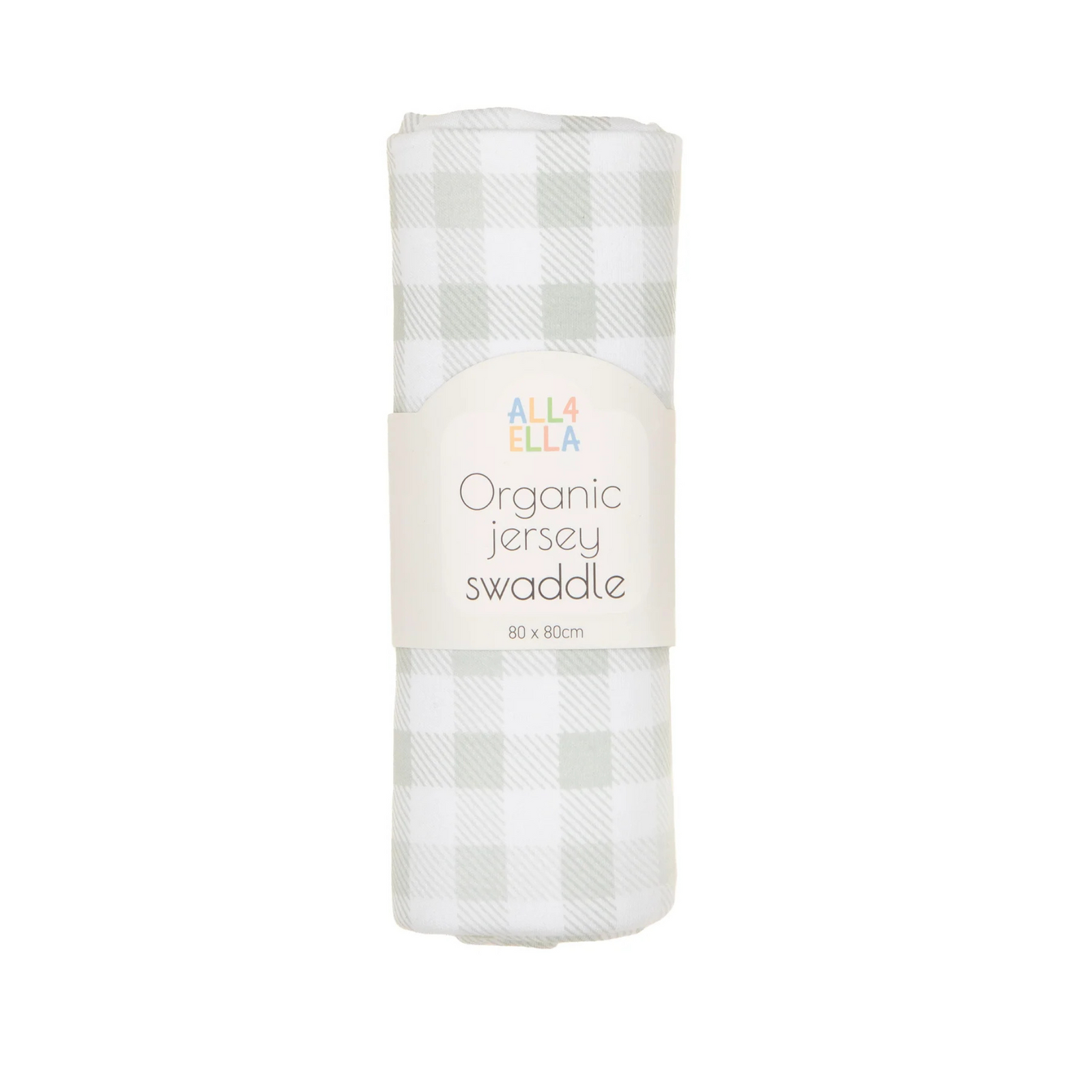 All 4 Ella Jersey Swaddle - Gingham Sage