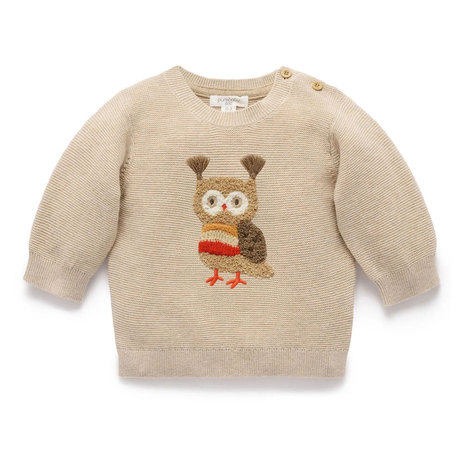 Purebaby Magical Forest Jumper - Oatmeal Melange