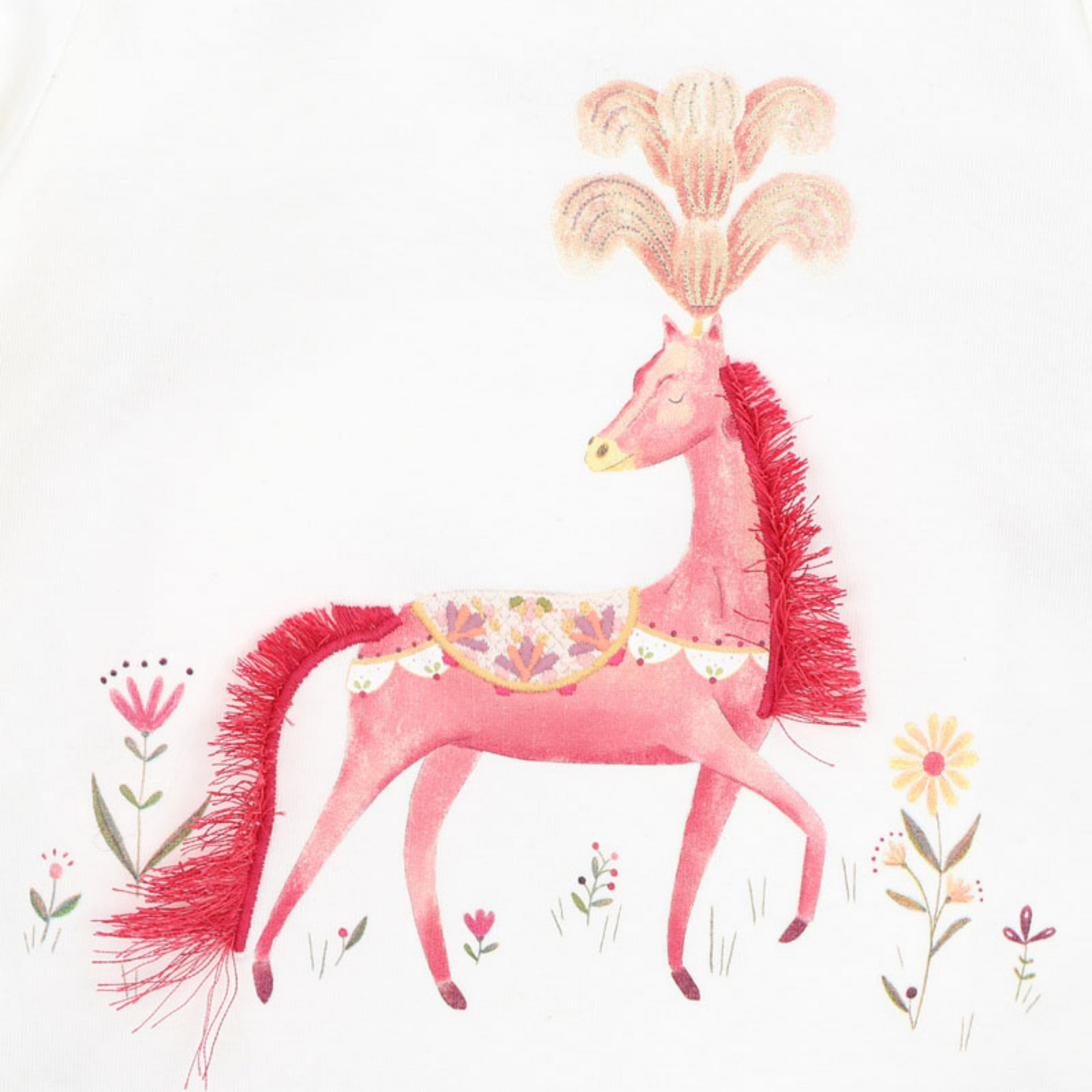 Fox &amp; Finch Wild Horses Tee - Light Cream