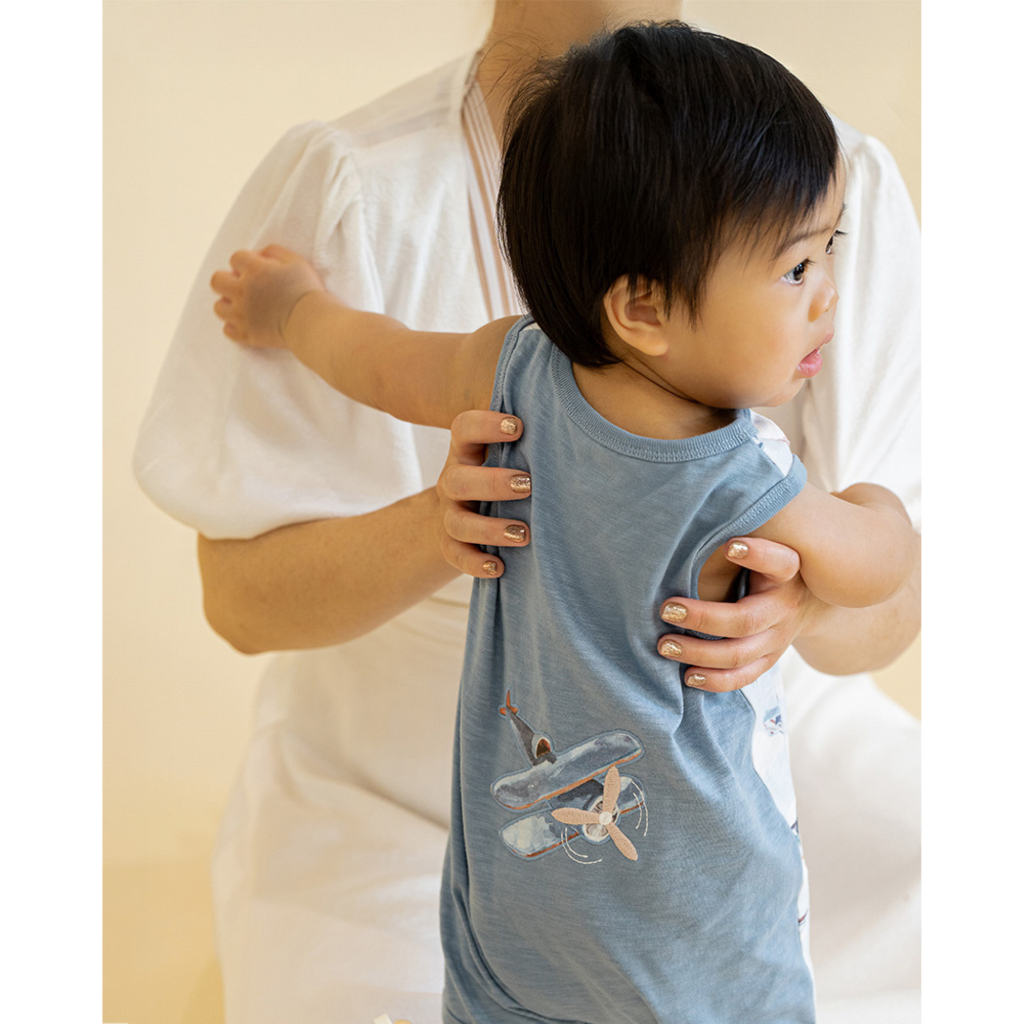 Bebe Harlan Aeroplane Romper - Harlan Print