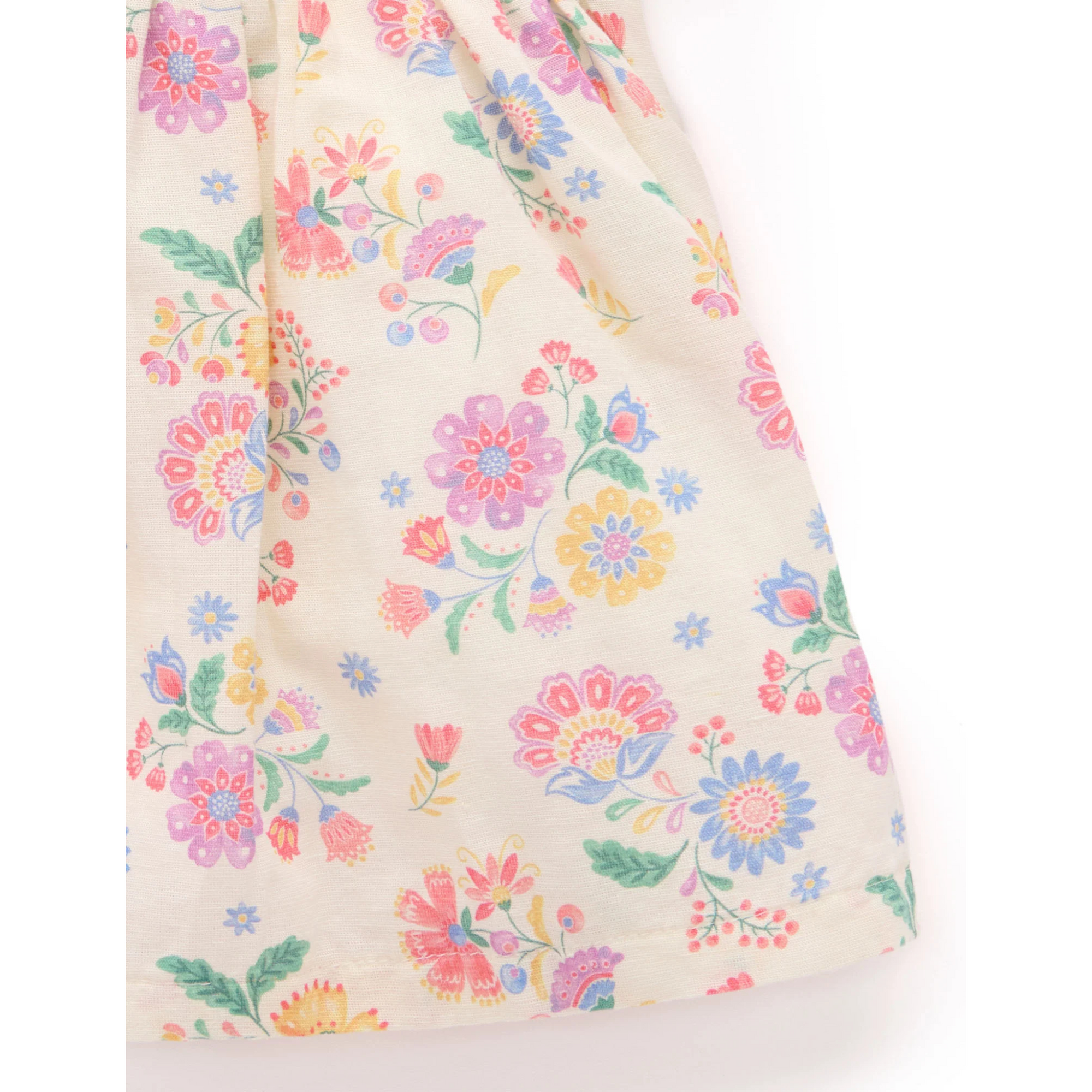 Purebaby Linen Blend Dress - Mexican Floral