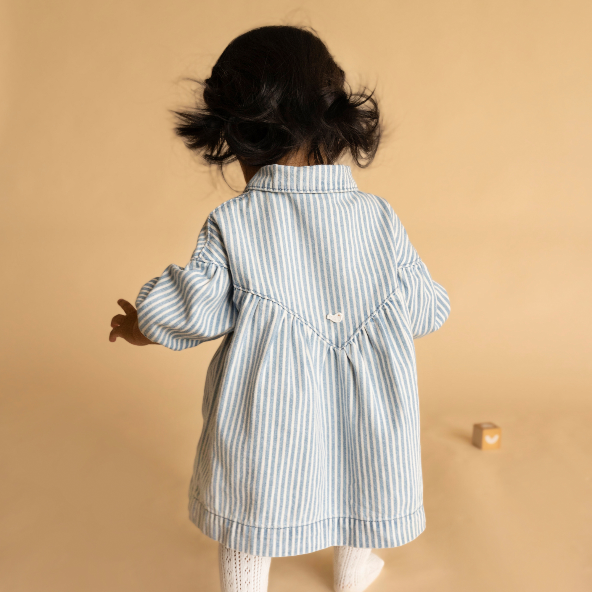 Fox &amp; Finch Winter Vacay Stripe Denim Dress - Blue Stripe