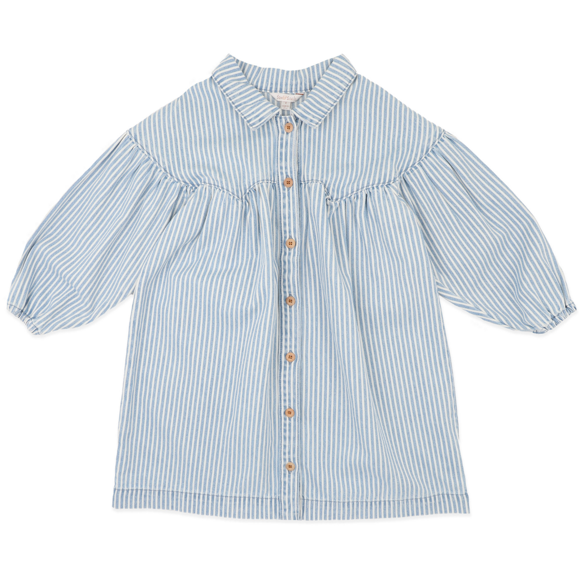 Fox &amp; Finch Winter Vacay Stripe Denim Dress - Blue Stripe