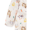 Purebaby Thick Zip Growsuit - Farm Friends Print