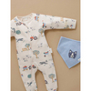 Purebaby Thick Zip Growsuit - Hearding Sheep Print