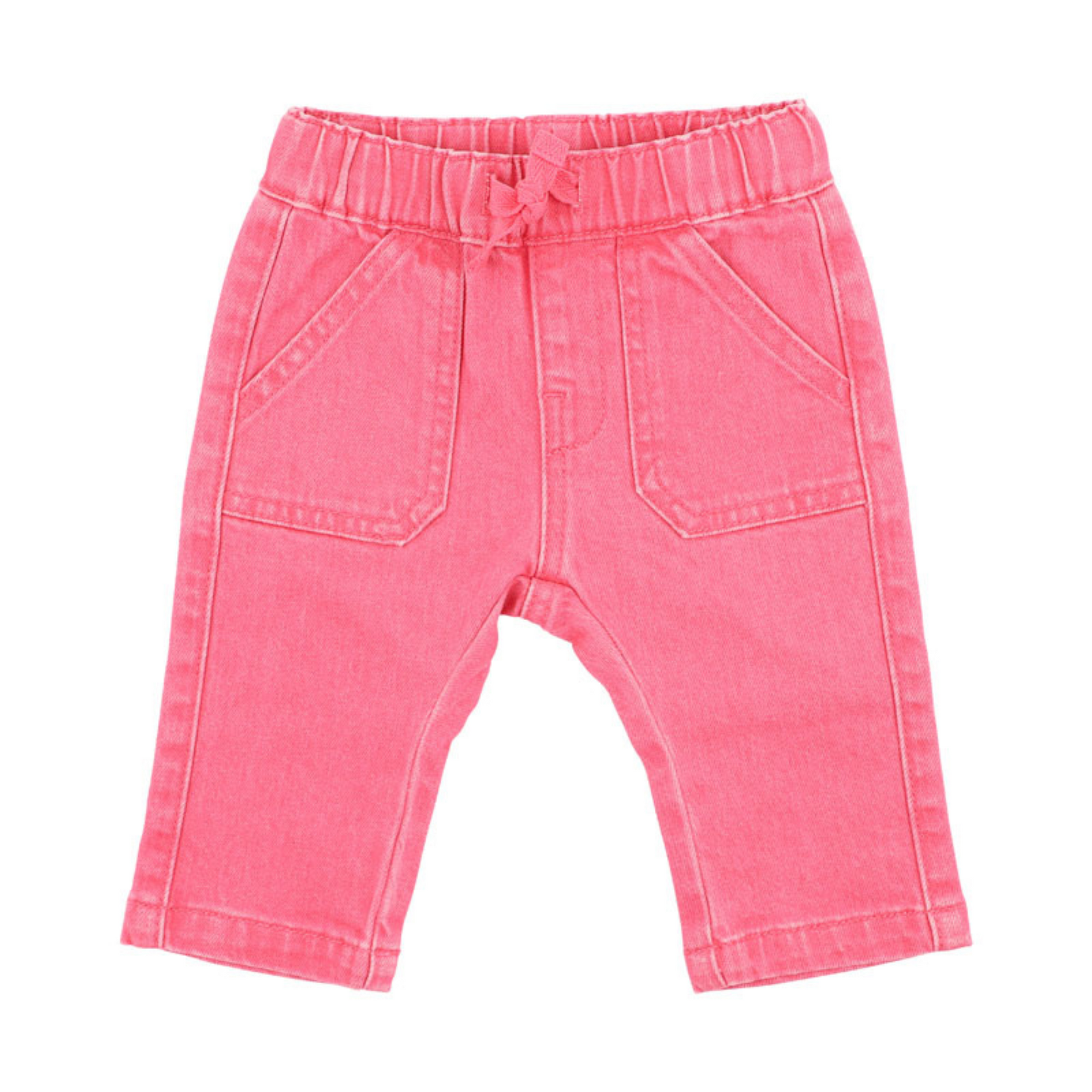 Fox & Finch Girls Pink Pull On Jeans - Pink