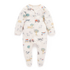 Purebaby Thick Zip Growsuit - Hearding Sheep Print