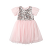 Bebe Festive Sequin Bodice Tutu Dress - Pink Multicolor