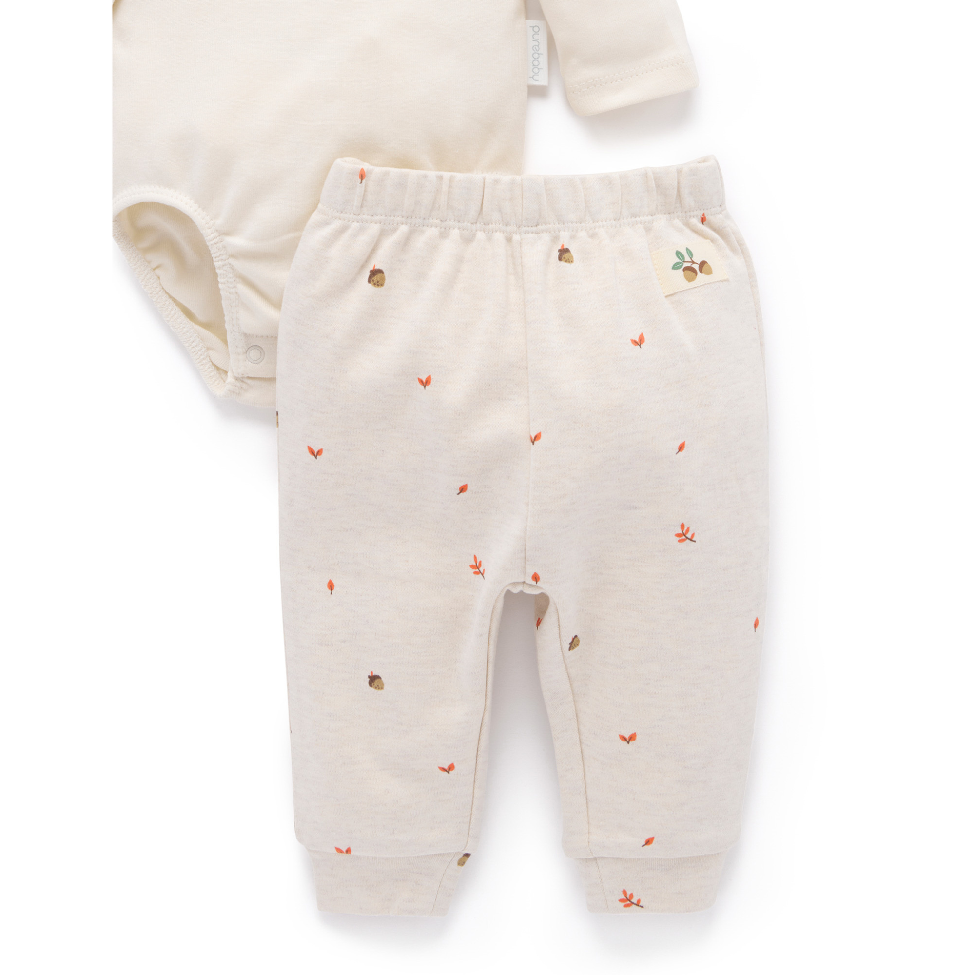 Purebaby 3 Piece Gift Set - Oak Leaf Print