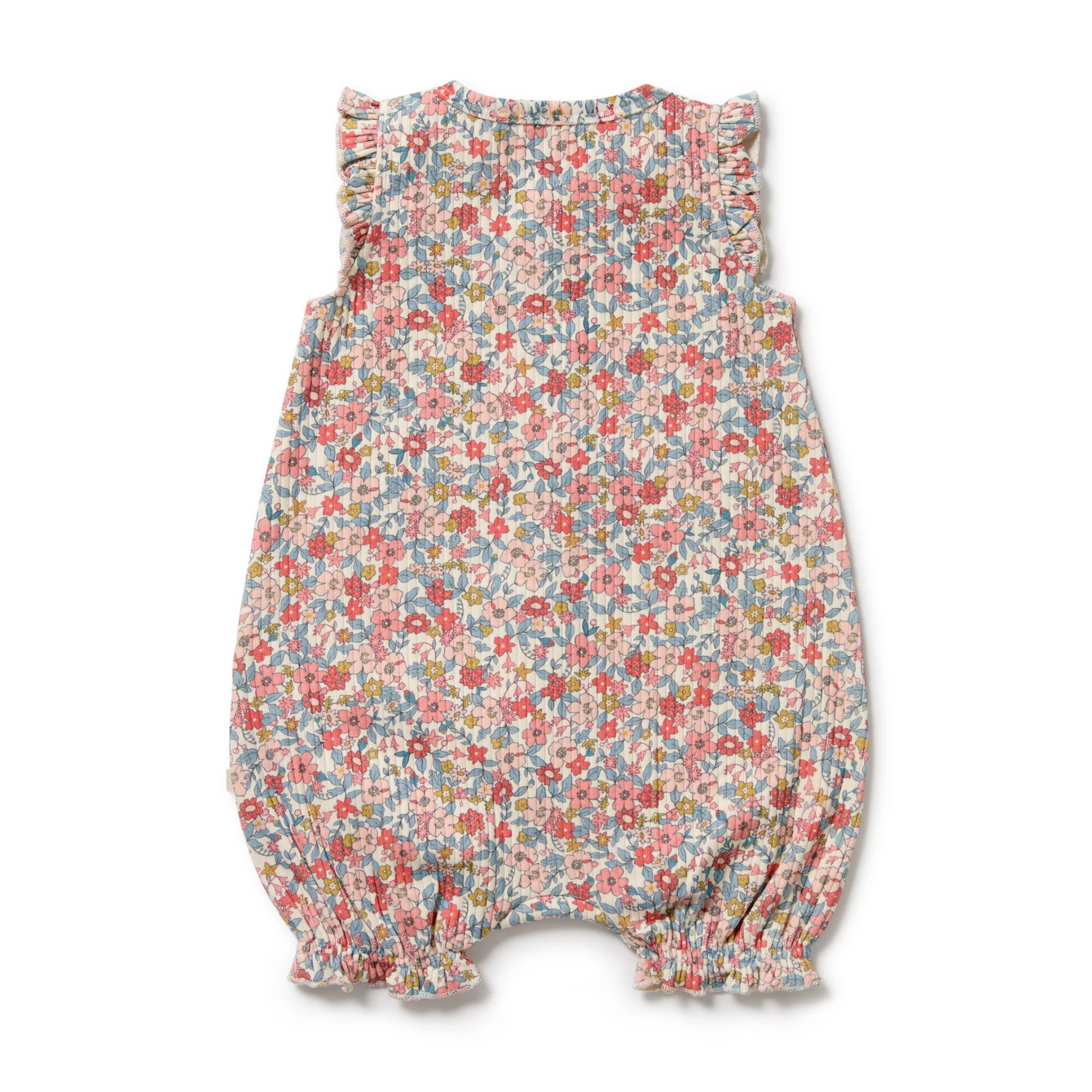 Wilson &amp; Frenchy Summer Bloom Organic Ruffle Zipsuit - Summer Bloom