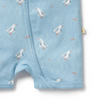 Wilson &amp; Frenchy Sunny Seagulls Organic Pointelle Boyleg Zipsuit - Sunny Seagulls
