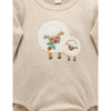 Purebaby Applique Bodysuit - Almond Melange