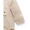 Purebaby Applique Bodysuit - Almond Melange