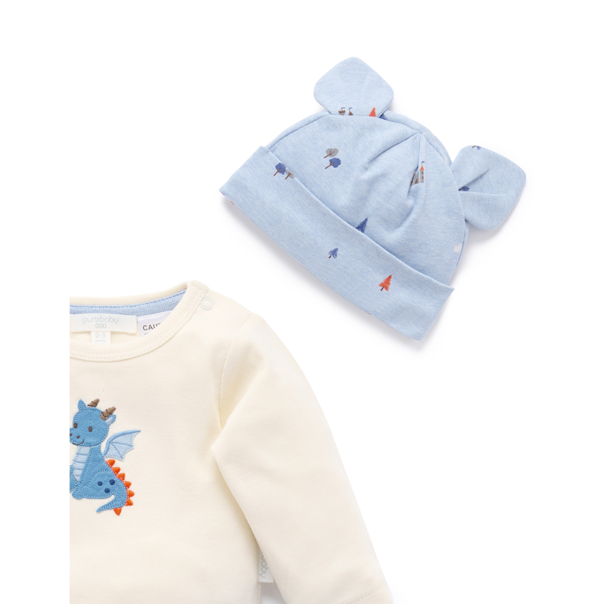 Purebaby 3 Piece Gift Set - Castle Print