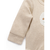 Purebaby Applique Bodysuit - Almond Melange