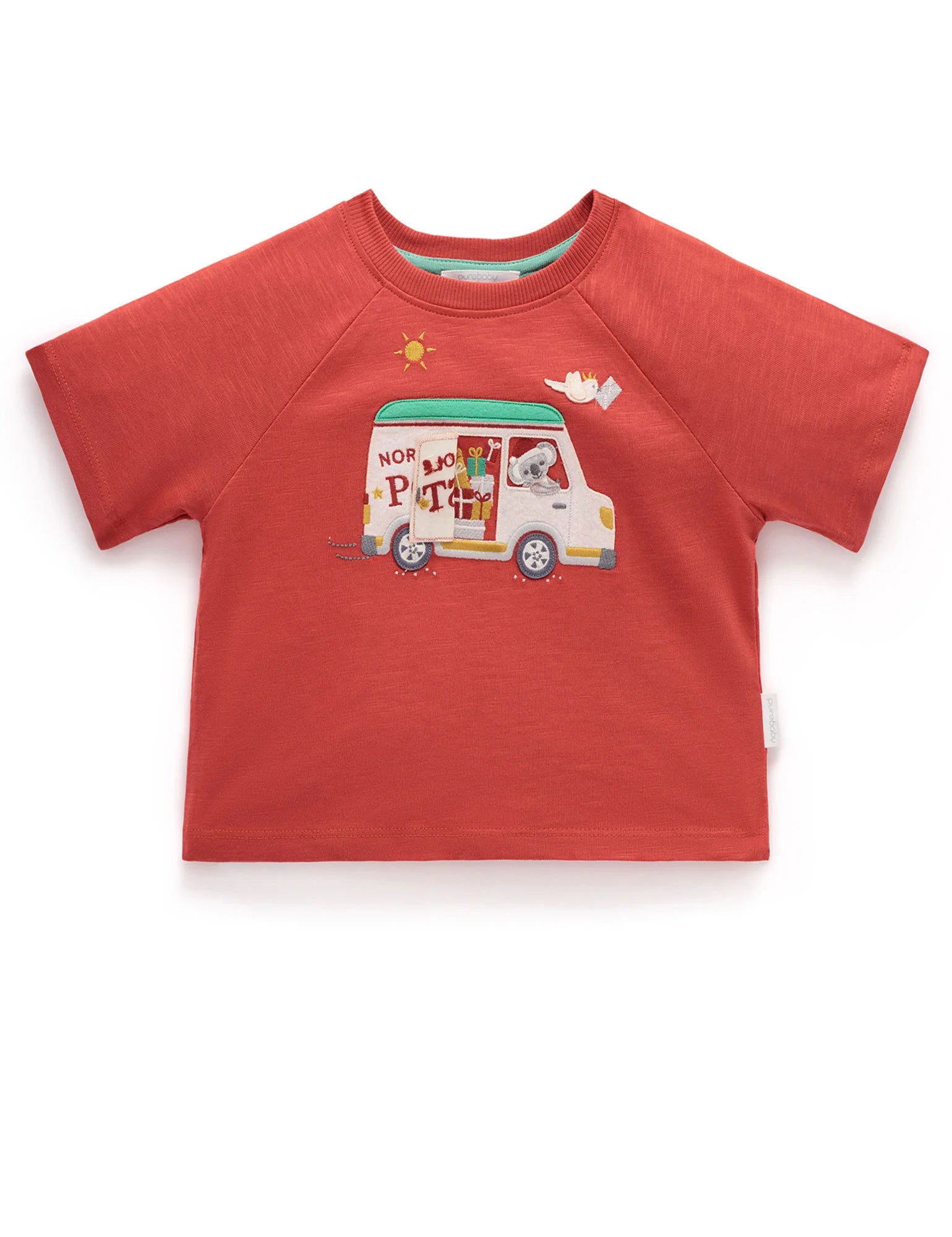 Christmas Postal Van Tee - Christmas Red