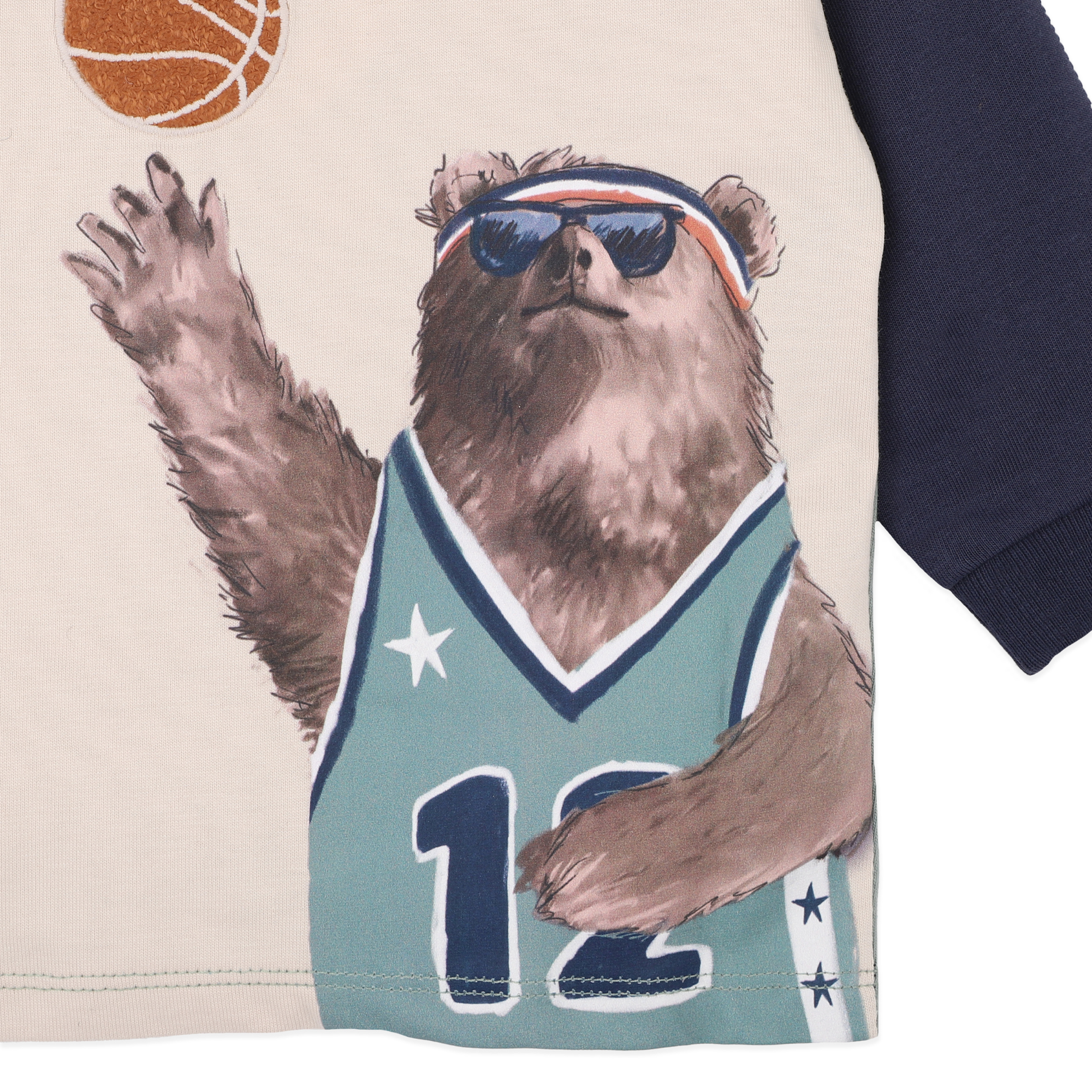 Fox &amp; Finch Wild Side Basketball Long Sleeve Tee - Multi