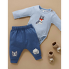 Purebaby Applique Bodysuit - Country Air Melange