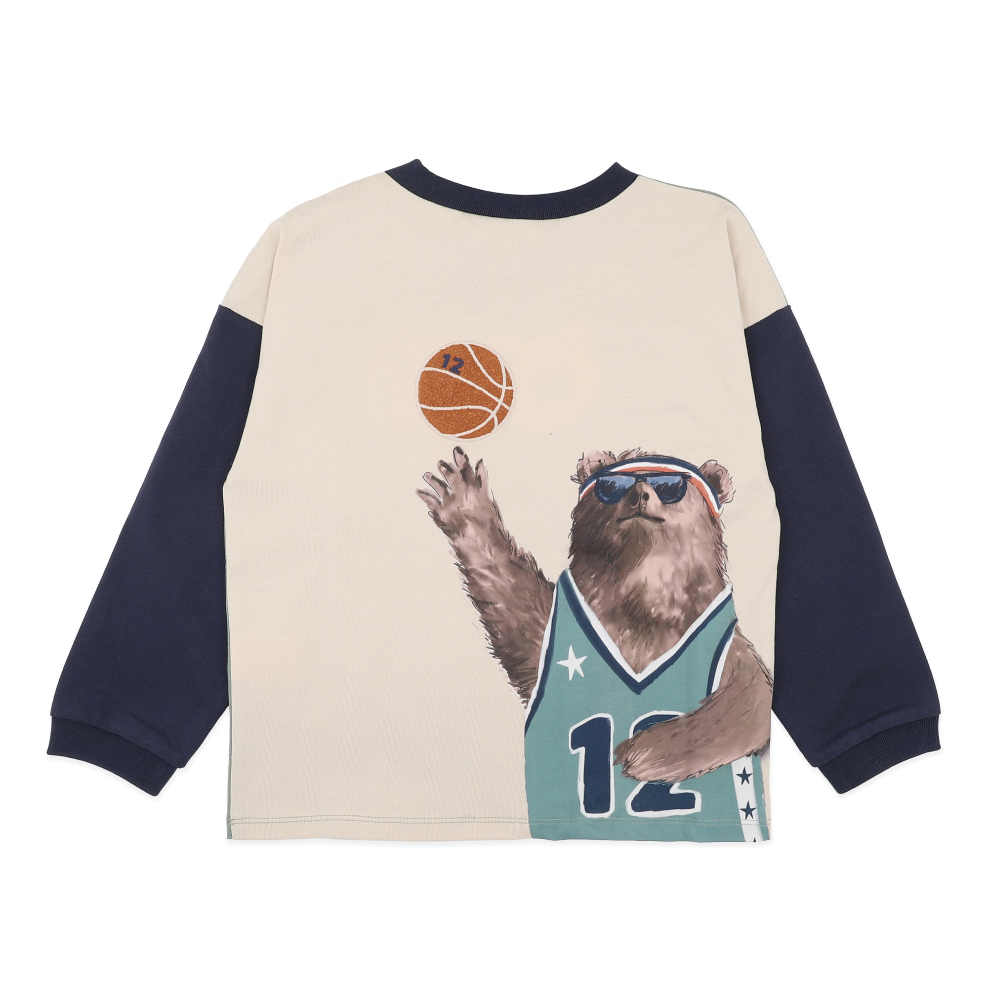 Fox &amp; Finch Wild Side Basketball Long Sleeve Tee - Multi