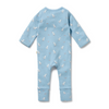 Wilson &amp; Frenchy Sunny Seagulls Organic Pointelle Zipsuit with Feet - Sunny Seagulls