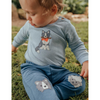 Purebaby Applique Bodysuit - Country Air Melange