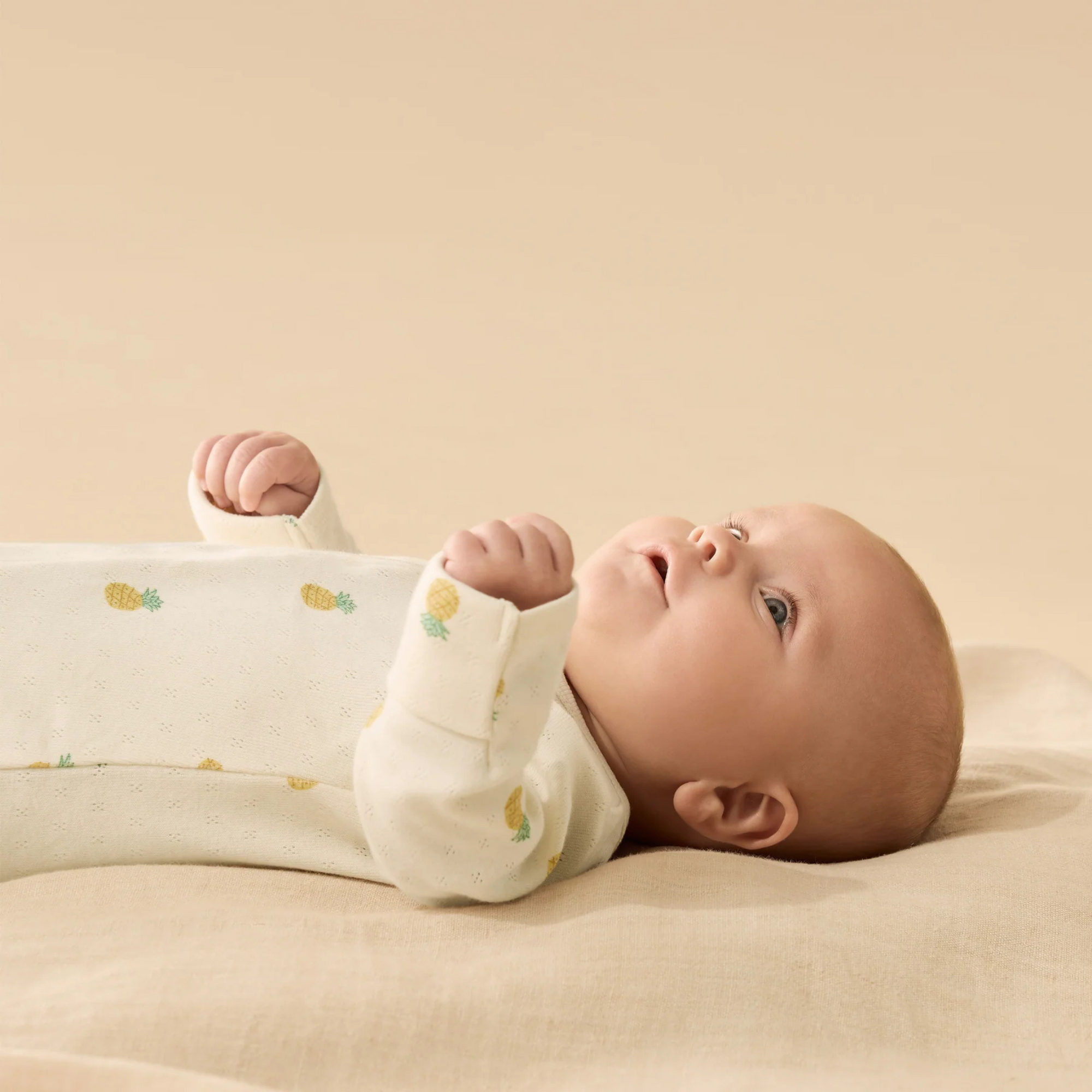 Wilson &amp; Frenchy Piney Pals Organic Pointelle Zipsuit with Feet - Piney Pals