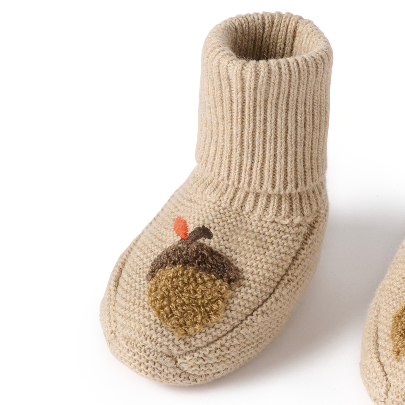 Purebaby Magical Forest Knitted Booties - Mushroom Melange
