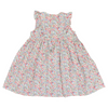 Frilled Smocked Dress Red Floral