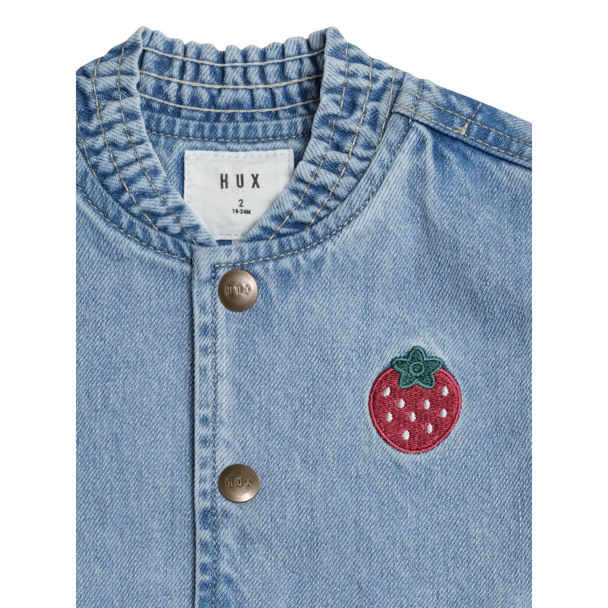 Huxbaby - Dreamy Denim Strawberry Bomber