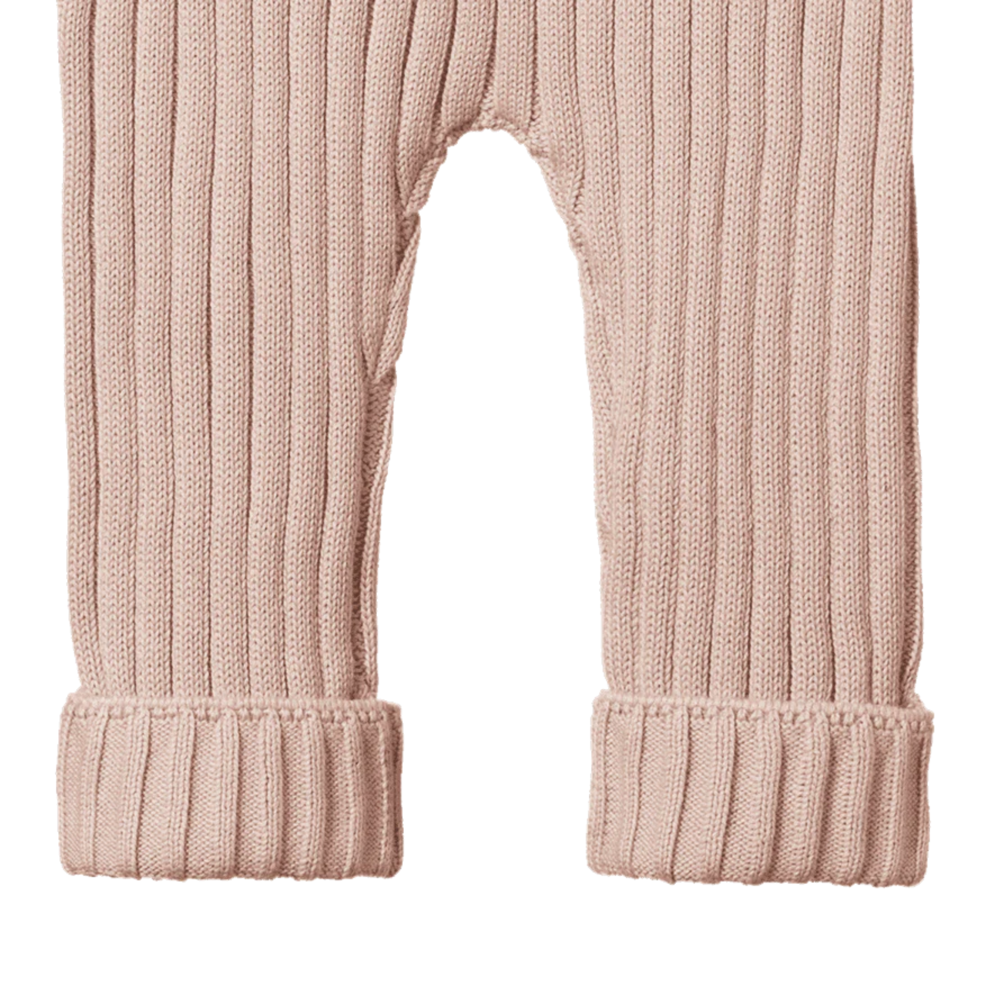 Nature Baby Lou Pants Cotton Knit - Rose Dust