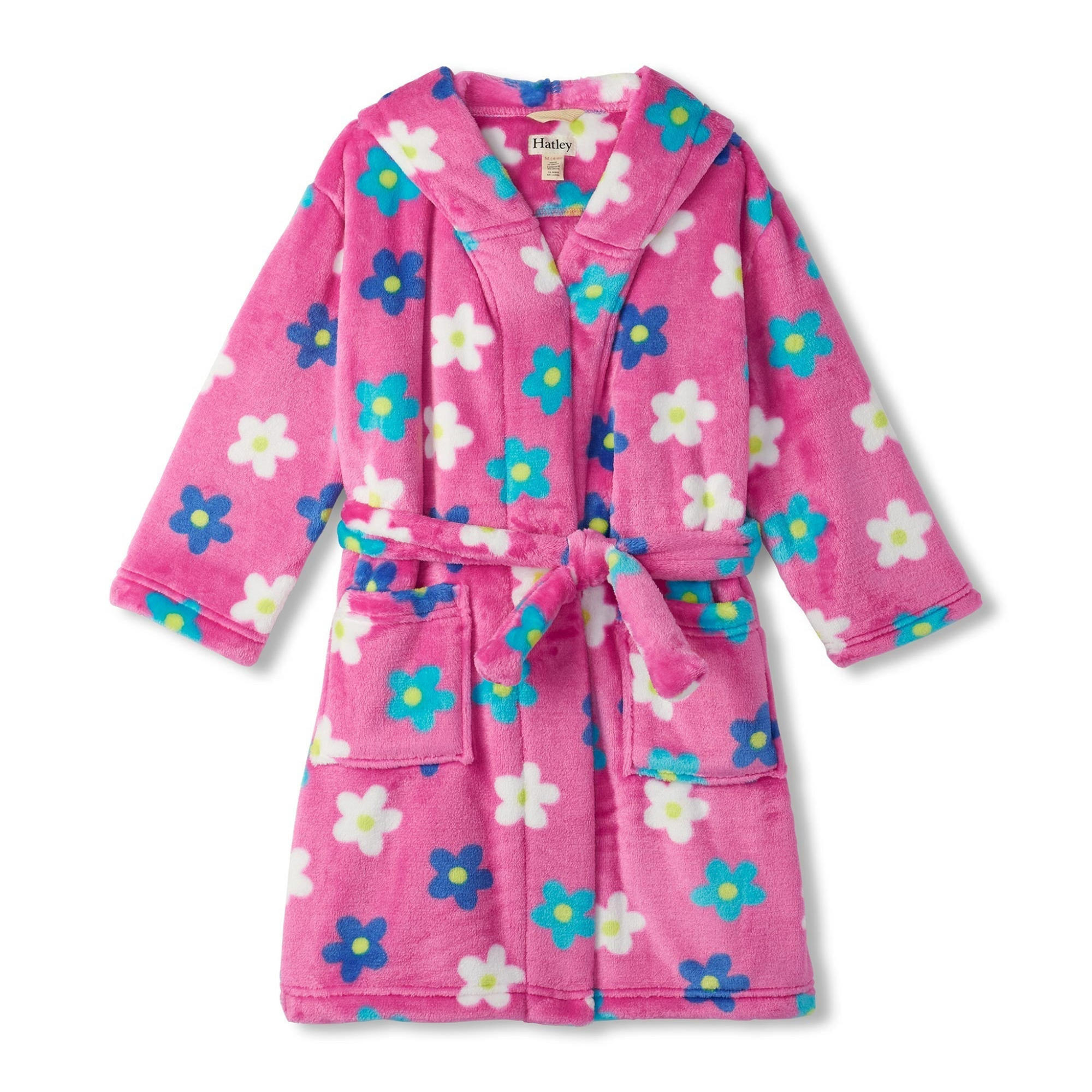 Hatley Daisy Fuzzy Fleece Robe - Phlox Pink