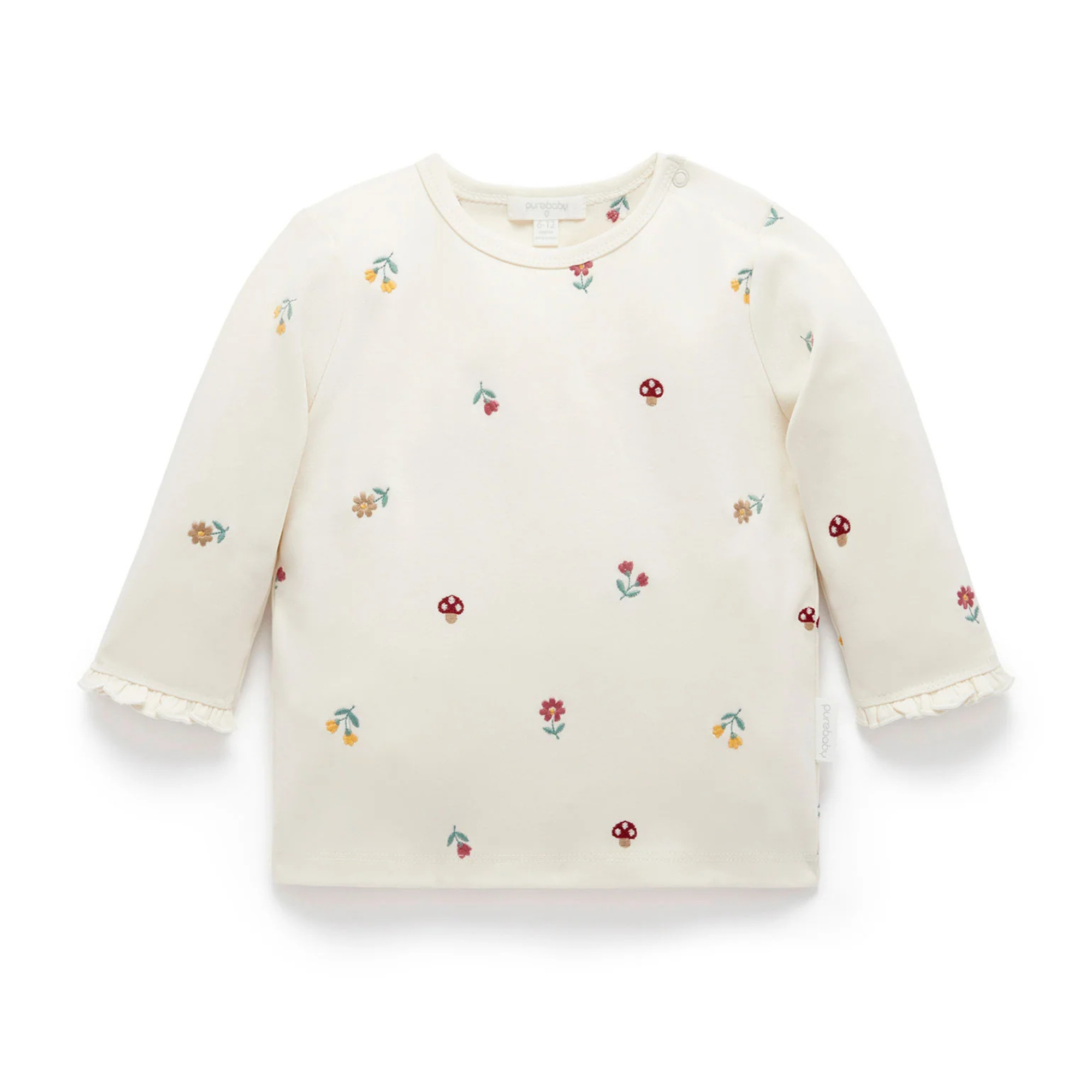 Purebaby Broderie Layering Top - Forest Broderie
