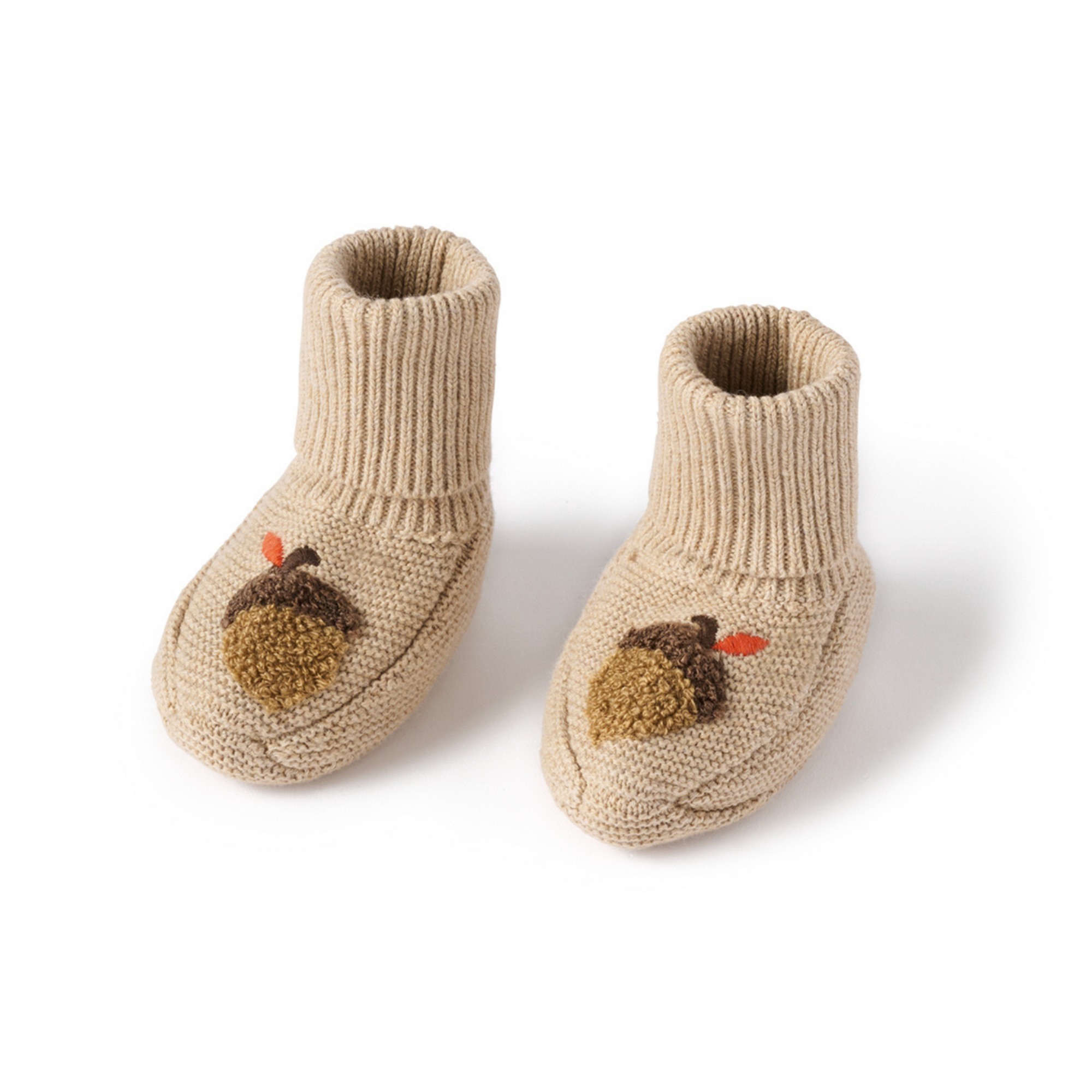 Purebaby Magical Forest Knitted Booties - Mushroom Melange