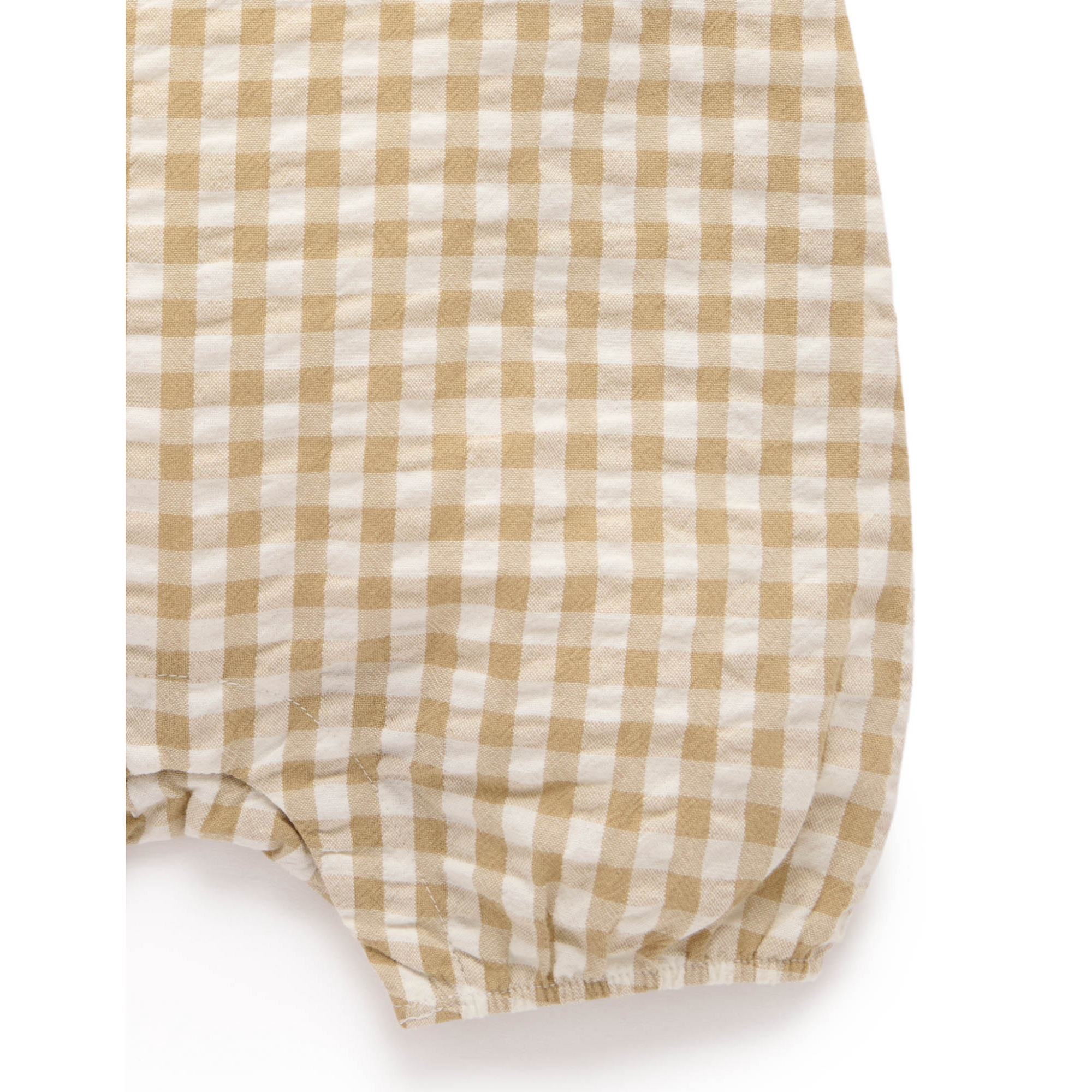 Purebaby Gingham Romper - Burrito Gingham