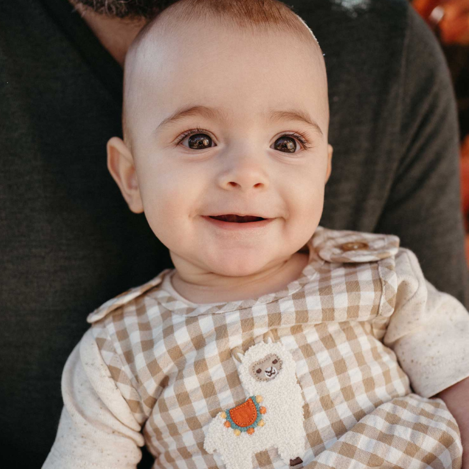 Purebaby Gingham Romper - Burrito Gingham