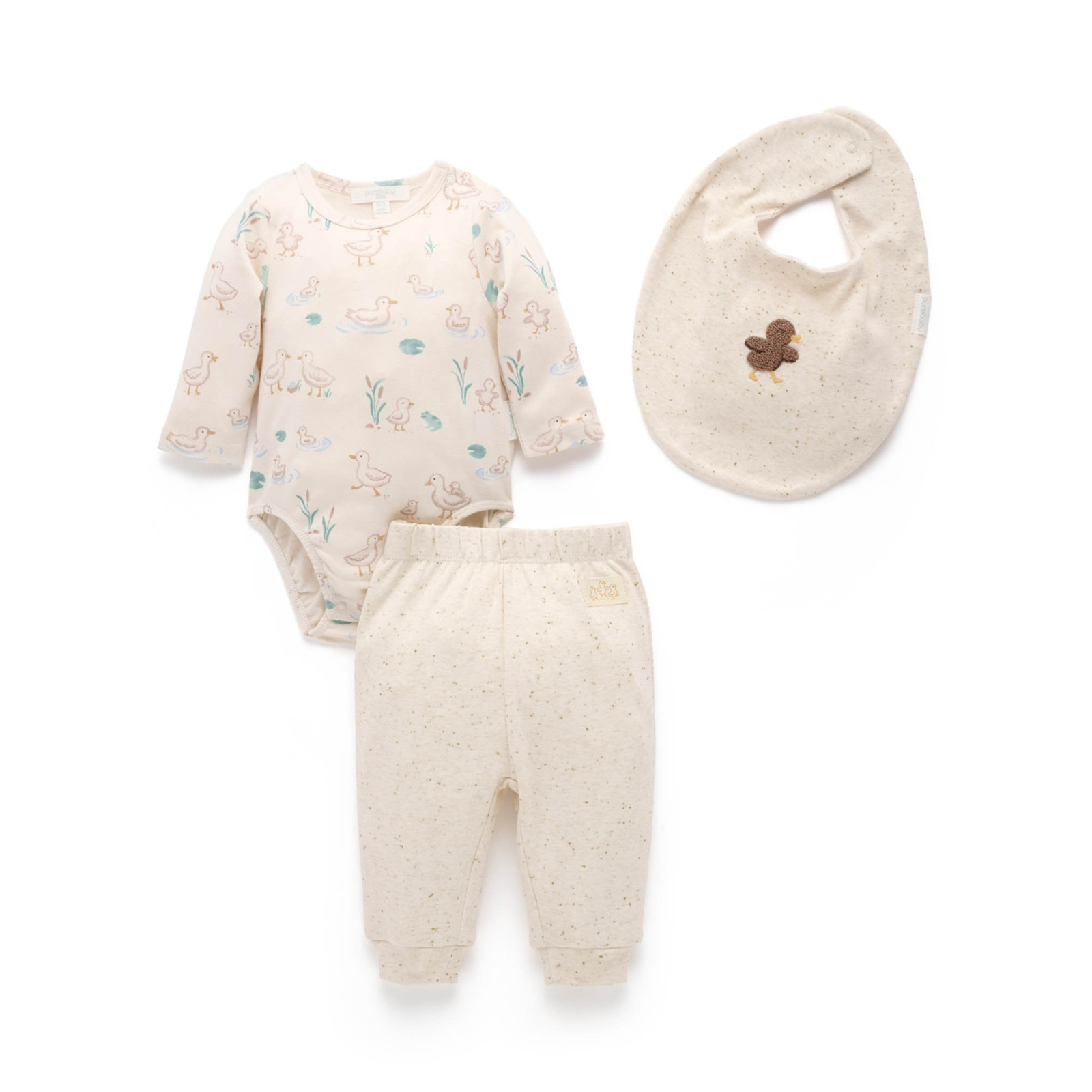 Purebaby 3 Piece Gift Set - Garden Goose