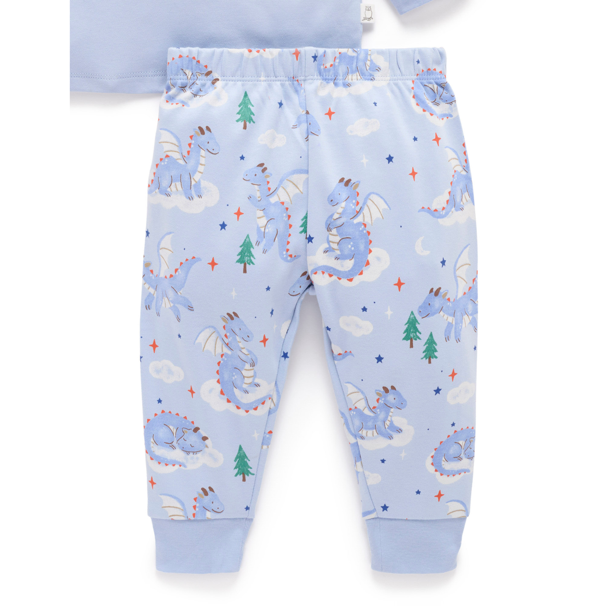 Purebaby Thick PJ Set - Sleeping Dragon Print