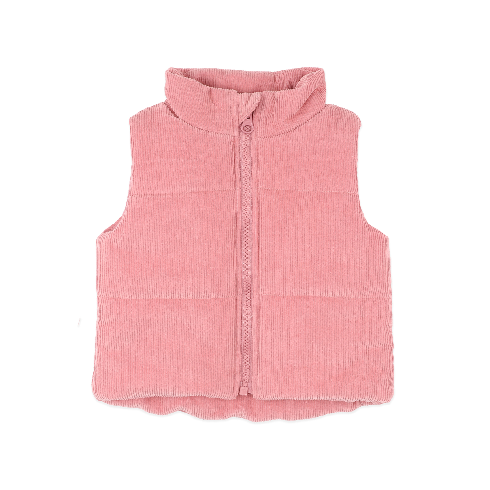 Fox & Finch Wild garden quilted zip up vest - Rose