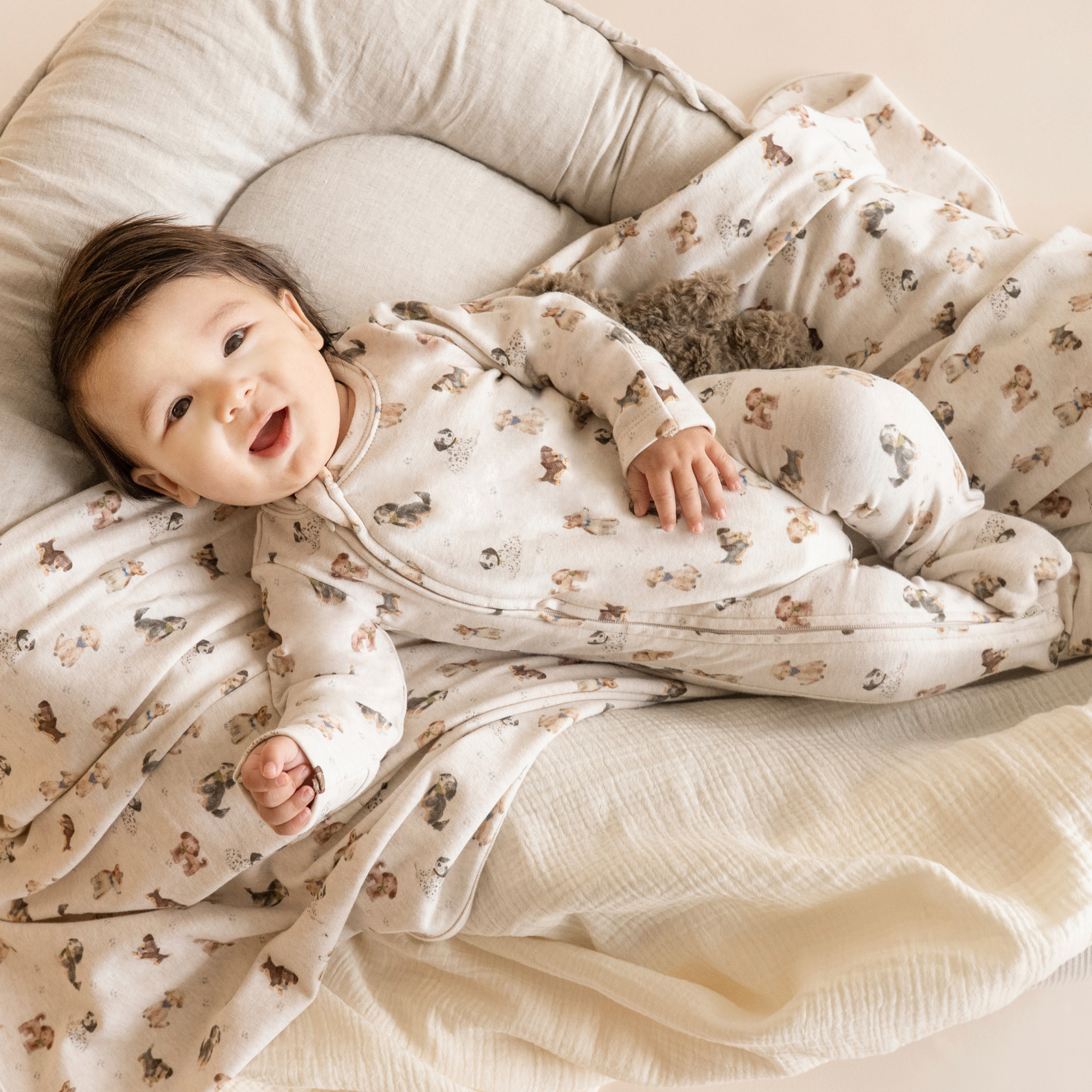 Bebe Otto Organic Ls Zipsuit - Otto Print