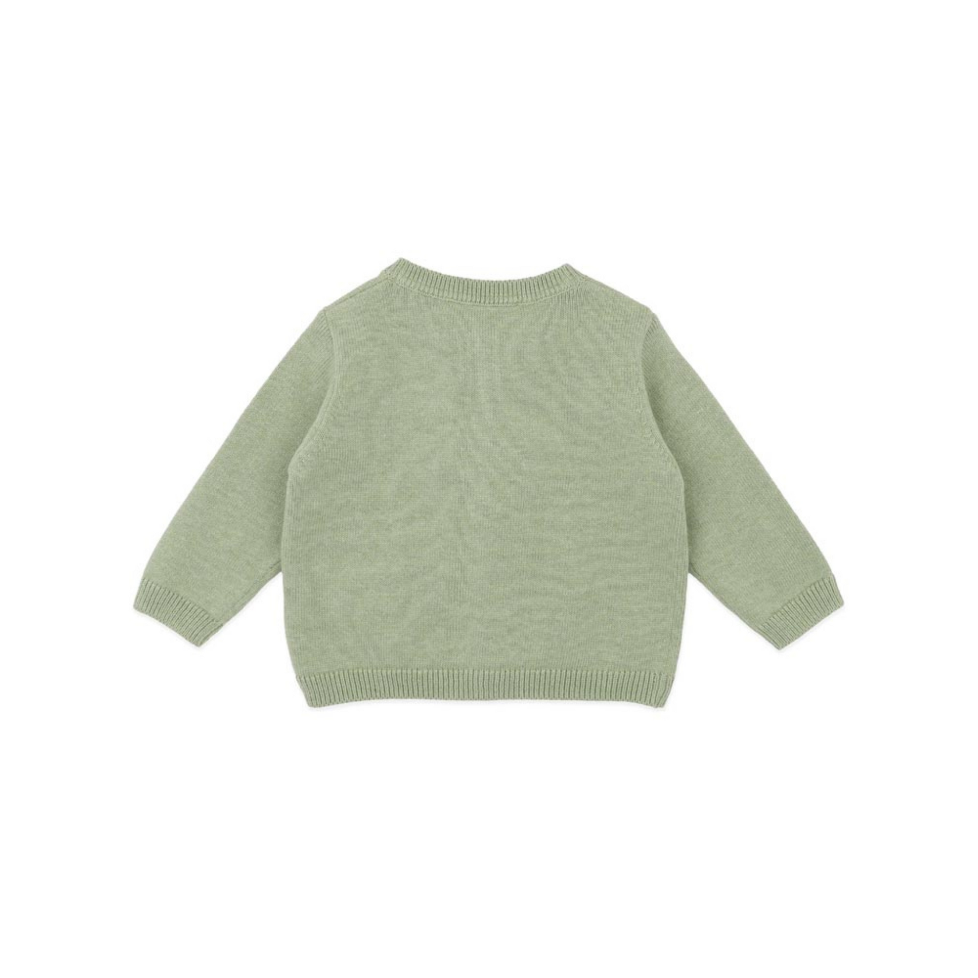 Bebe Australiana Organic Novelty Cardigan - Leaf Green