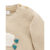 Purebaby On The Farm Jumper - Almond Melange