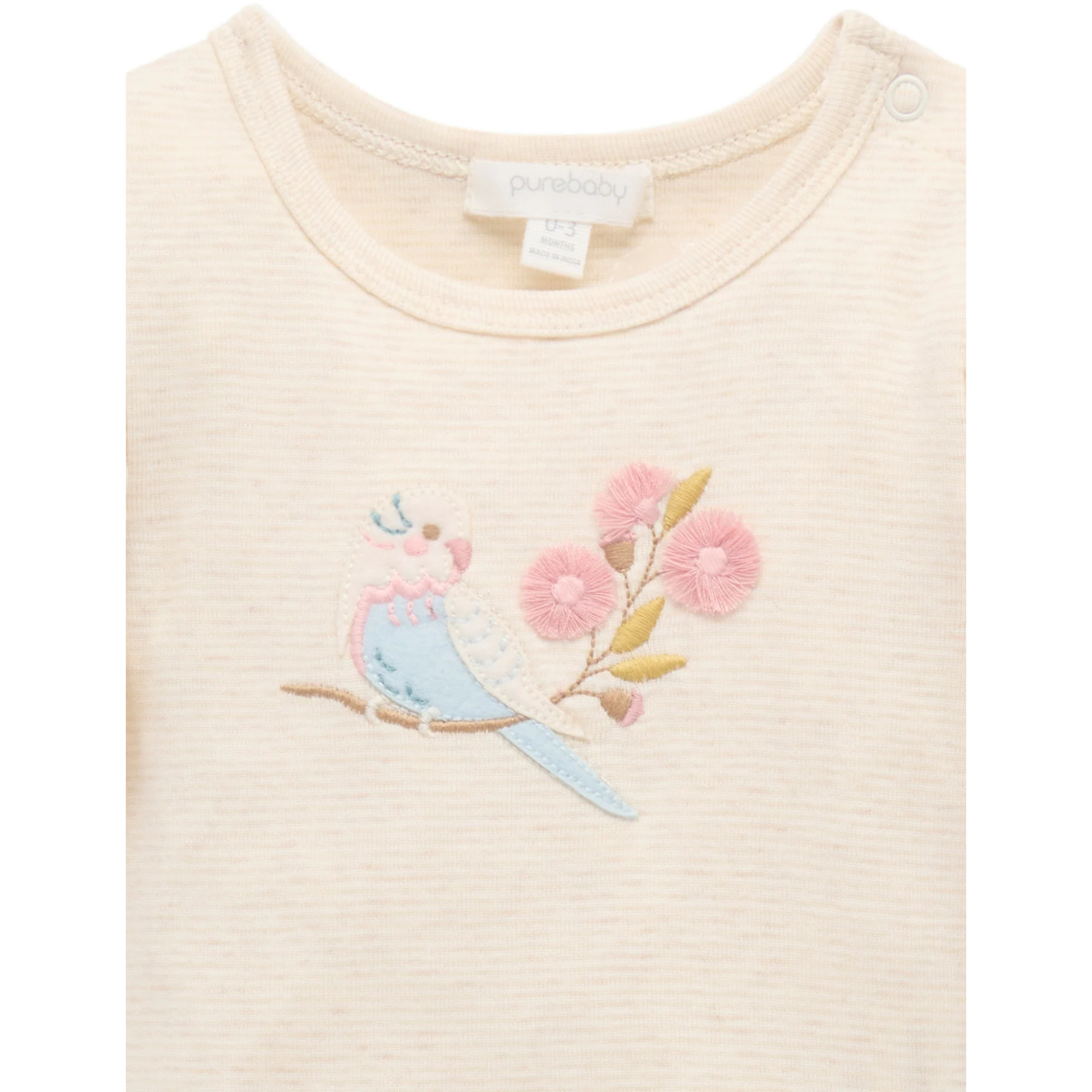 Purebaby 3 Piece Gift Pack w/ Headband - Aviary Garden