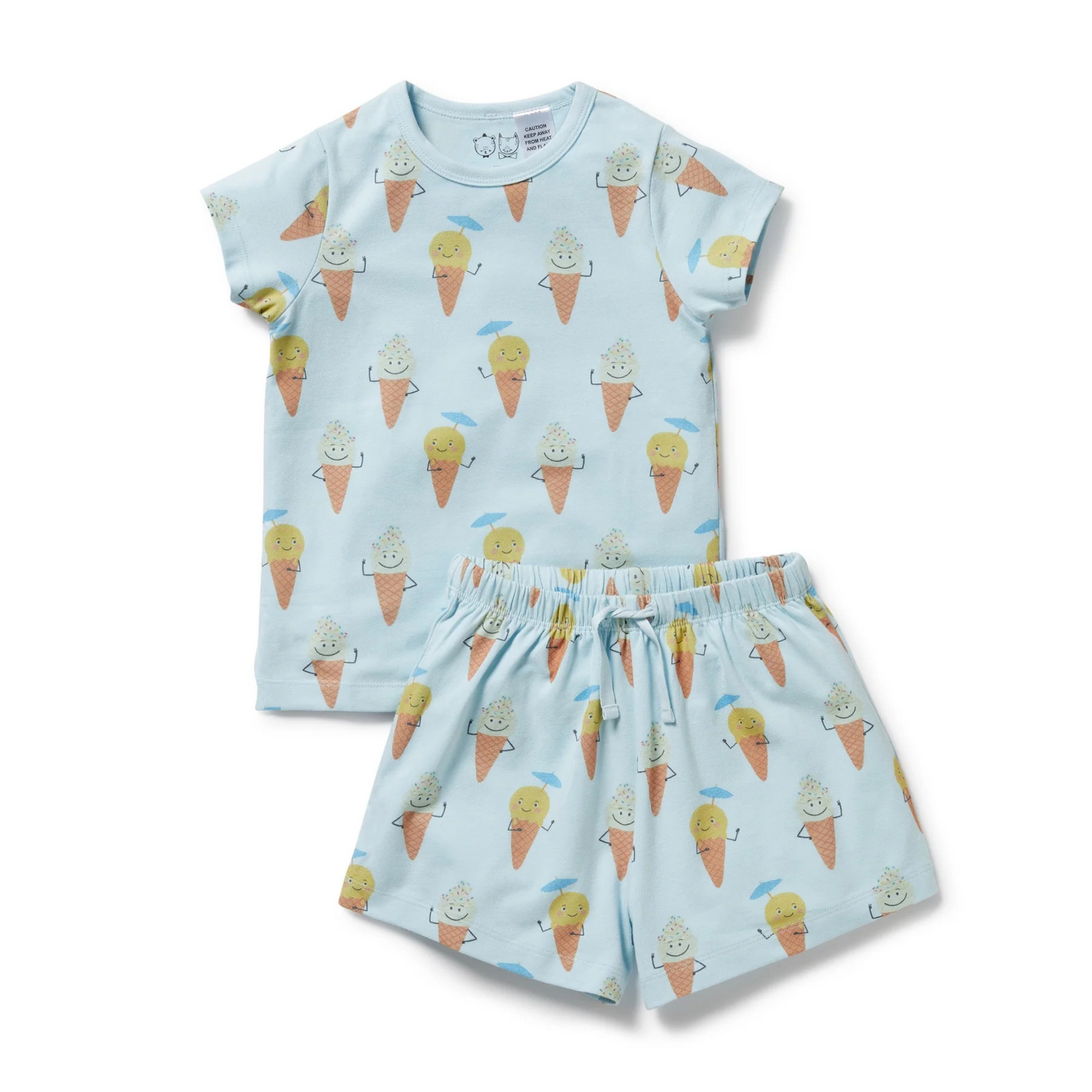 Wilson & Frenchy Frosty Friends Organic Short Sleeved Pyjamas - Frosty Friends