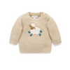 Purebaby On The Farm Jumper - Almond Melange