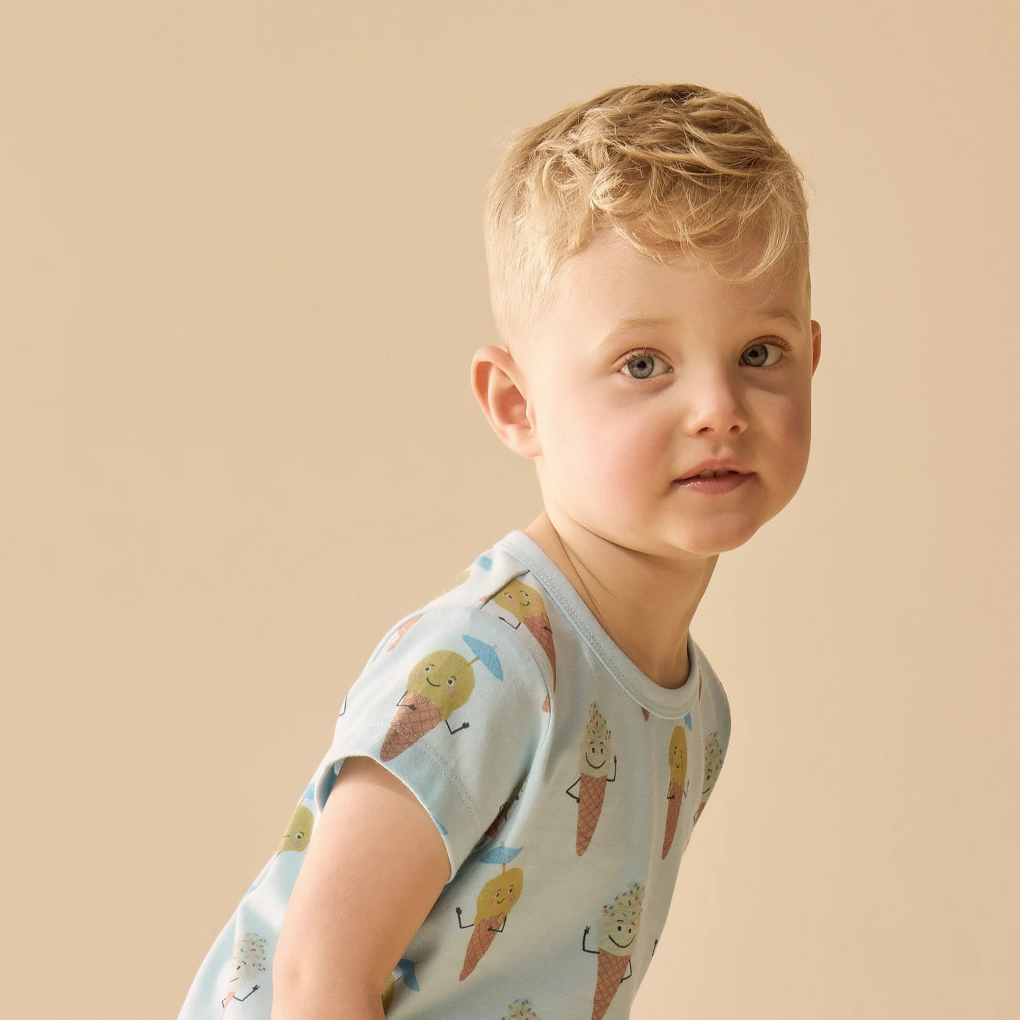 Wilson &amp; Frenchy Frosty Friends Organic Short Sleeved Pyjamas - Frosty Friends