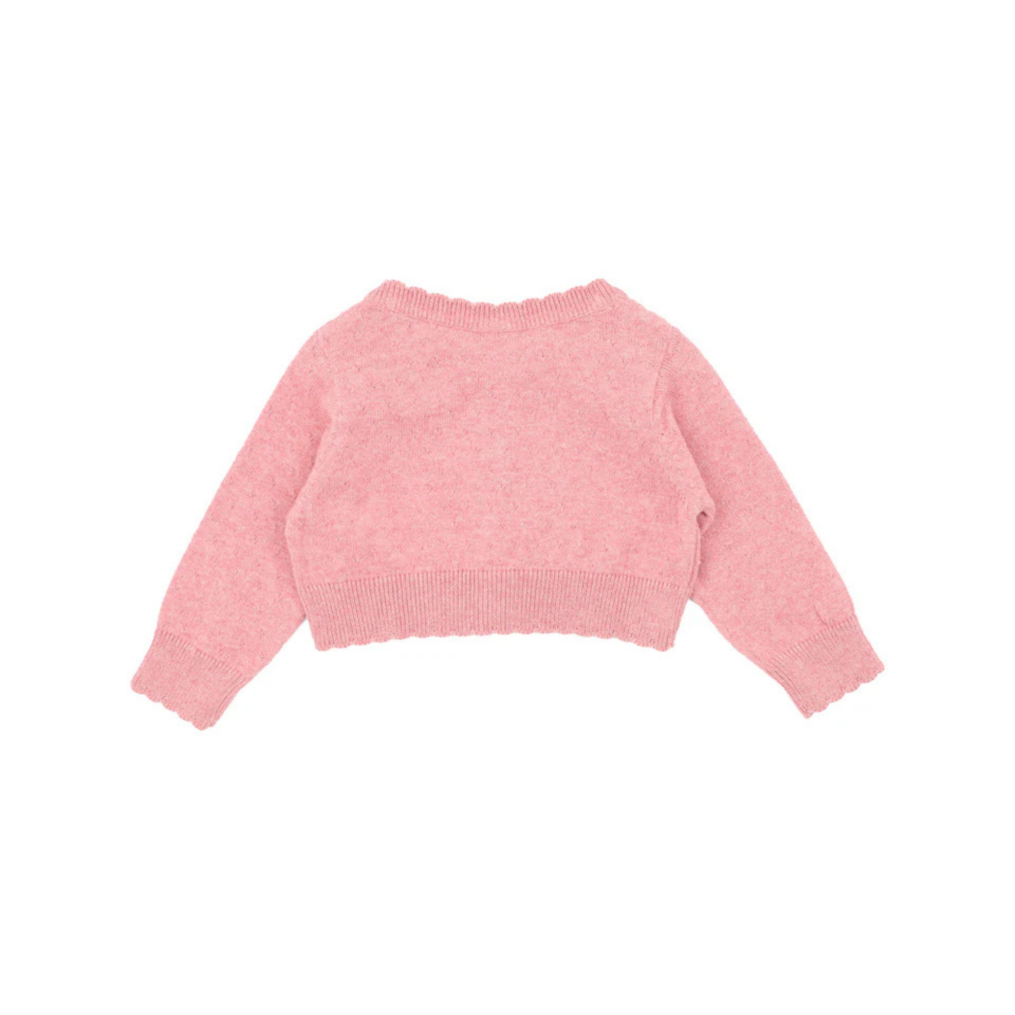 Bebe Anya Organic Cropped Cardigan - Coral Pink