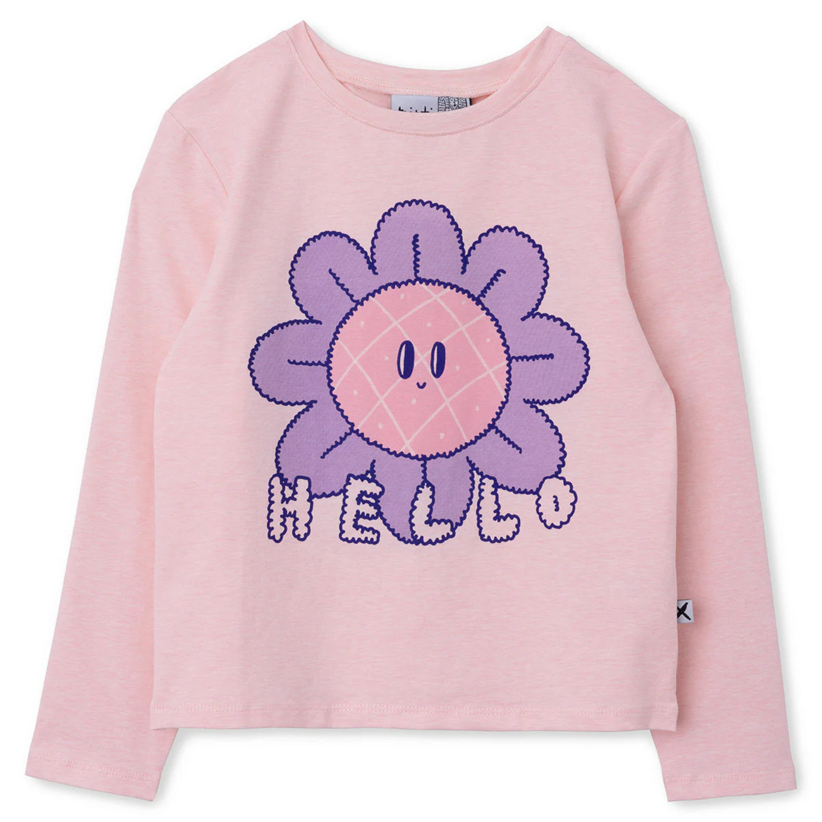 Minti Hello Bye Flower Tee - Pink Marle